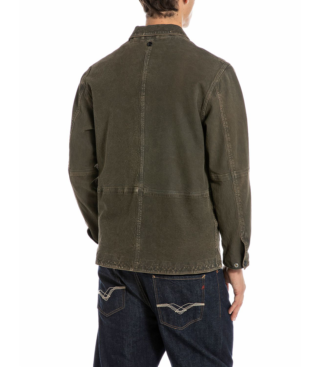 ヴィンテージ ウォッシュゴートスウェードジャケット 詳細画像 グレー 2